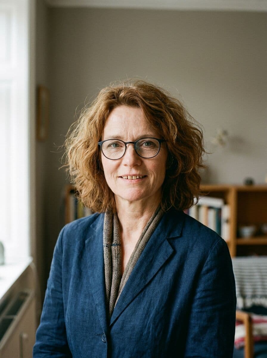 Casting-portræt genereret i platformen: Anne Sørensen, kvinde 55+, karismatisk og lidt boheme